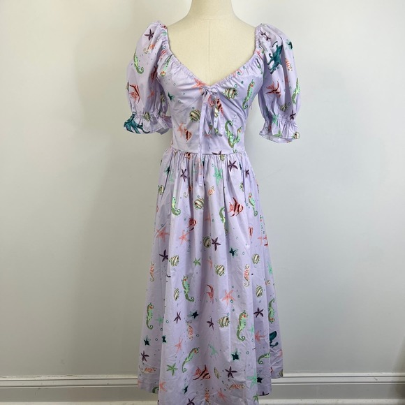 Hill House Lilac Puff Sleeve Dress - Picture 7 of 11